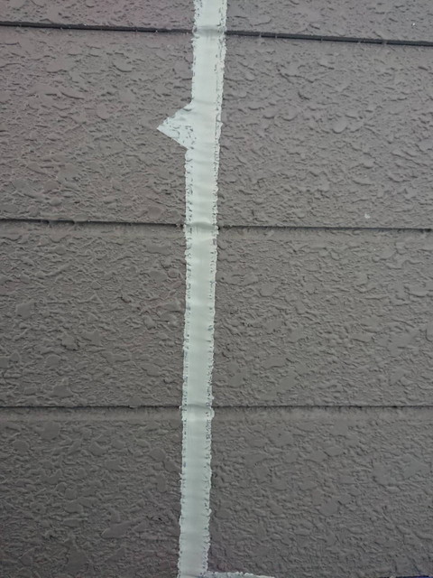 外壁塗装前　コーキング工事　完了