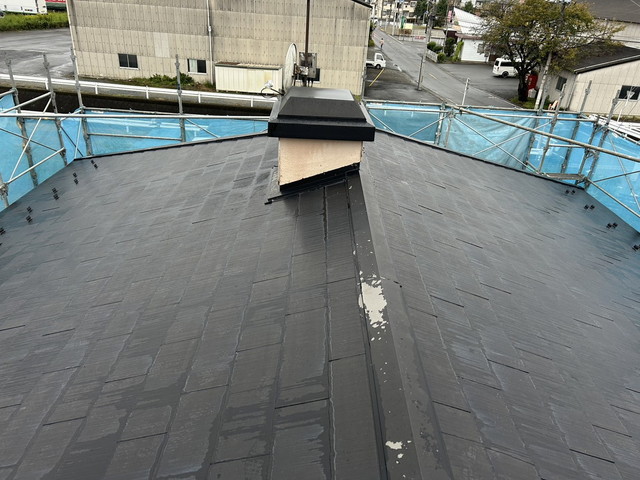 洗浄後の屋根