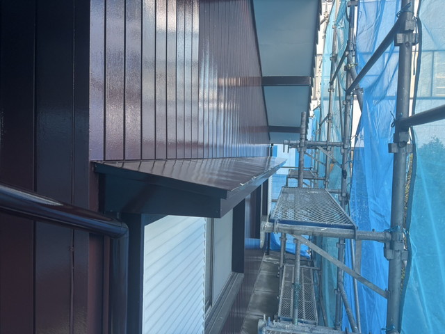 霧除け庇塗装作業