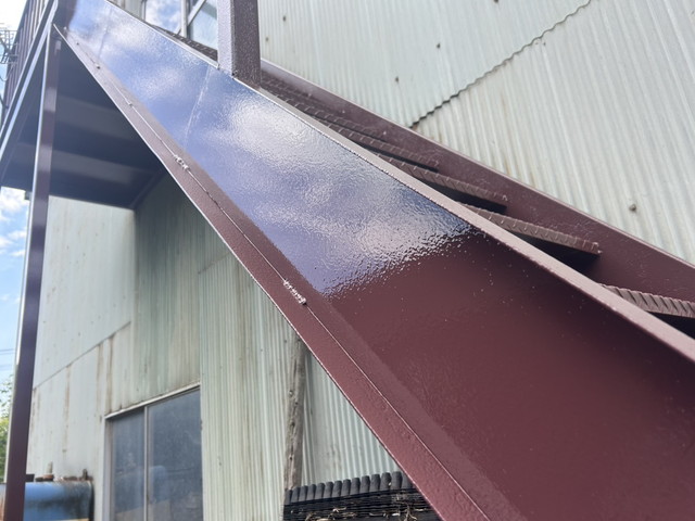 階段上塗り作業