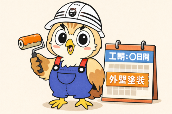 ふくまる 外壁塗装工期日数⑤